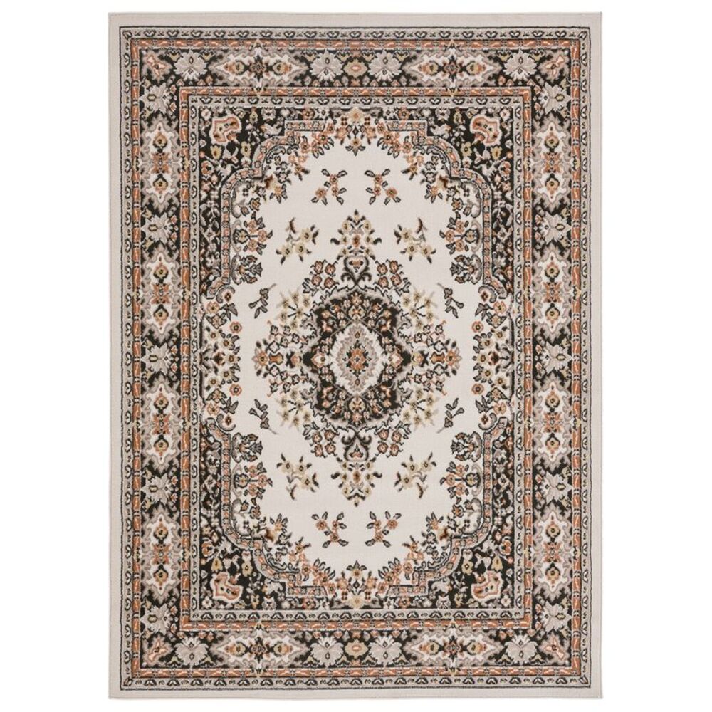 Home Dynamix Premium Area Rugs: YK 7069-122 Ivory-Brown Rug: 5' 2" x 7' 4"